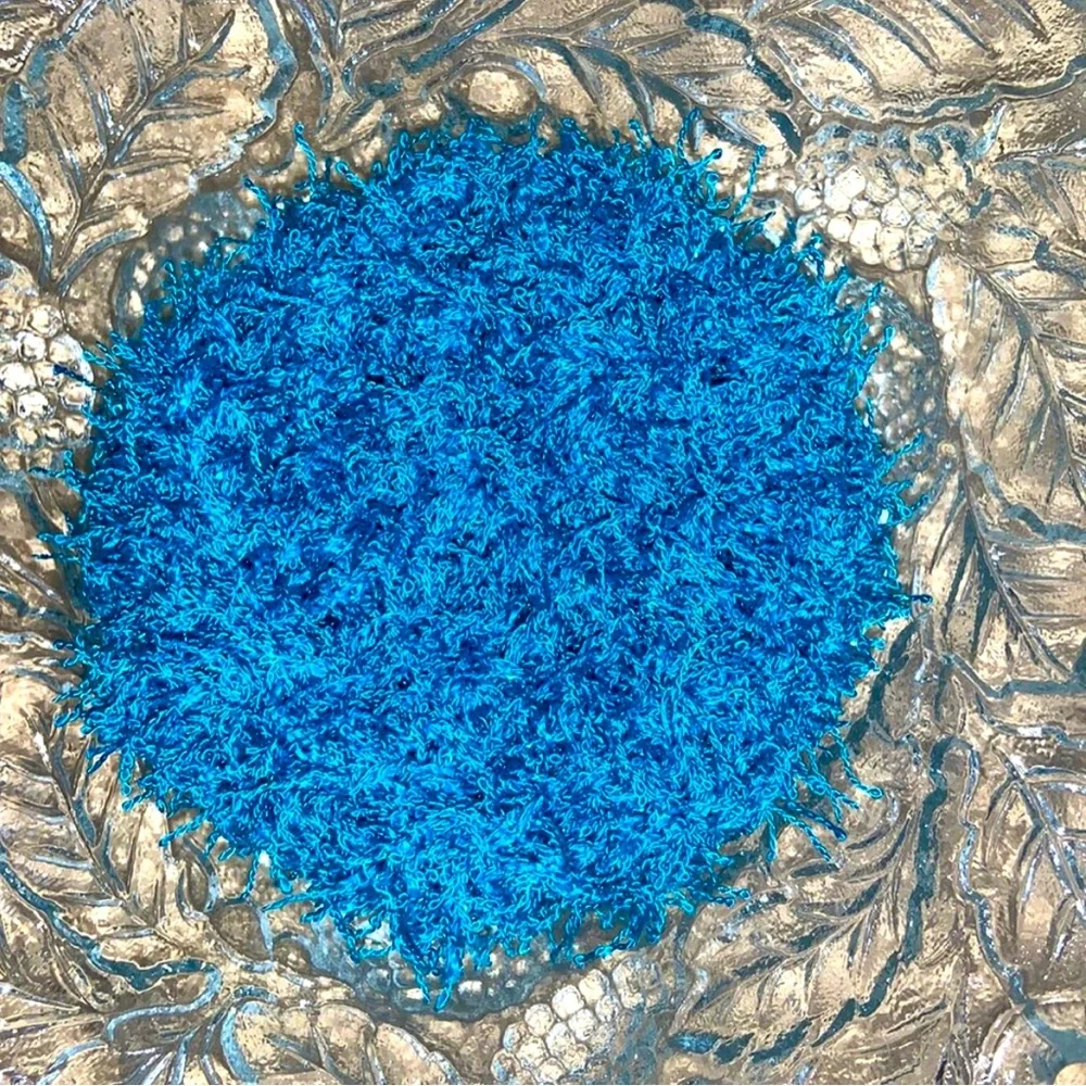 Hand Crafted Colorful Kitchen Dish Scrubbing Pads Crochet Polyester Lot of Two